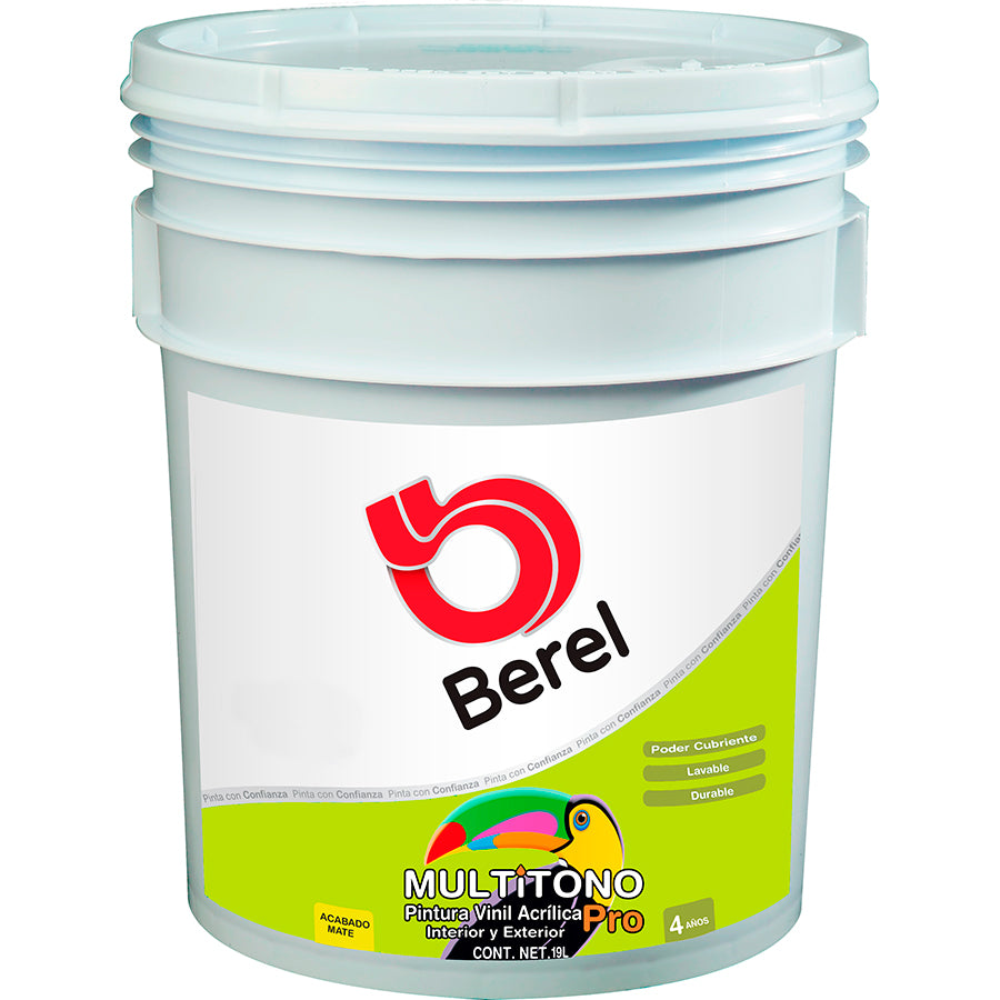 PINTURA BEREL VINIL ACRÍLICA BLANCO 19 L